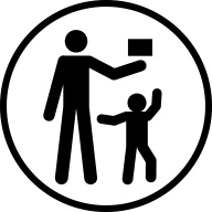 Keep away from children battery safety icon